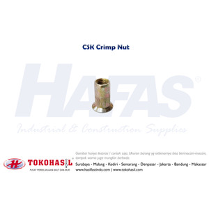 CSK Crimp Nut / Mur Rivet M5 x 13 - P0.80 (kuning)