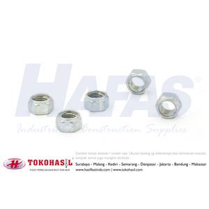 Self Lock Nut M8 - P1.25 (putih)