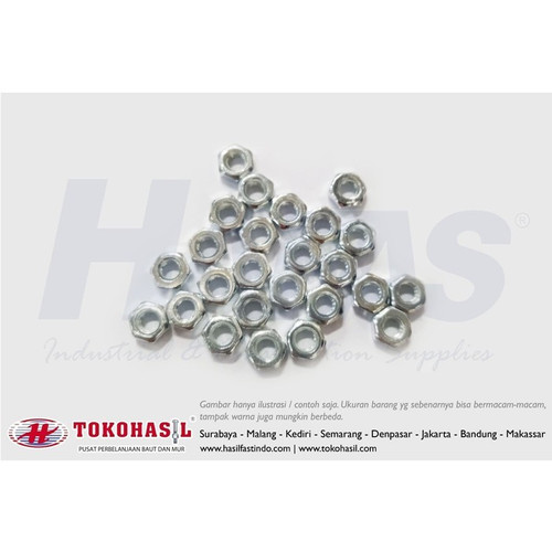 Mur Segi Enam M 10, K 17 - P1.50 (Putih) / Hex Nut Only M10