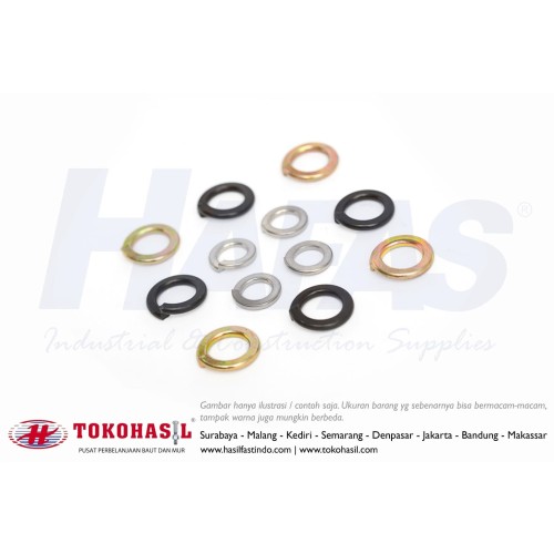 Ring Peer, Ring Pir M16/Spring Lock Washer (WL) M 16 - kuning, ECERAN