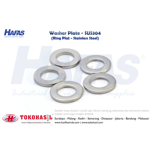 Ring Plat SUS304 M8 / Washer Plate / WP SUS304 M 08