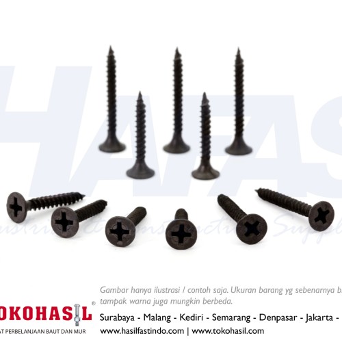 Sekrup Drywall #8x3 (Skrup Gypsum #8 x 3 / Drywall Screw #8x3) HFL