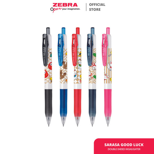 Zebra Pulpen/Bulpen Sarasa Gel 0.5mm Good Luck Series Satuan & Set5