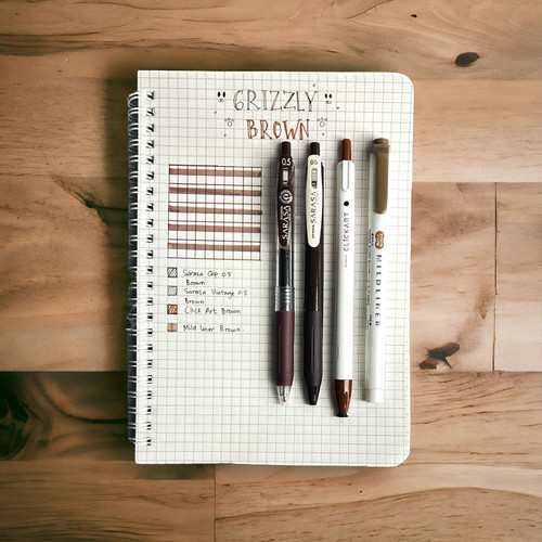 Paket Alat Tulis Zebra Grizzly Brown Free Notebook Grid A5