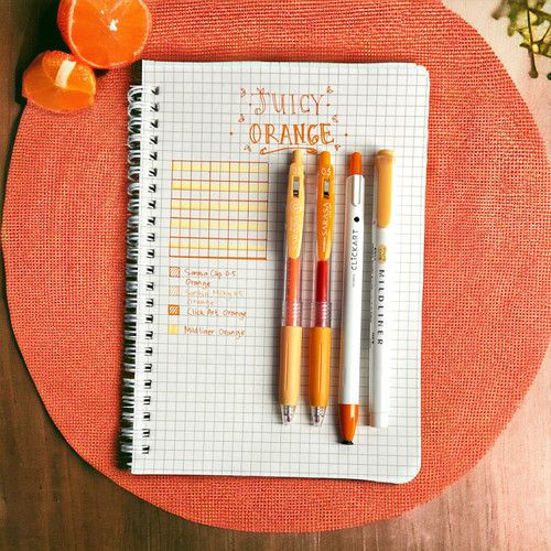 Paket Bundling Alat Tulis Zebra Juicy Orange Free Notebook Grid A5