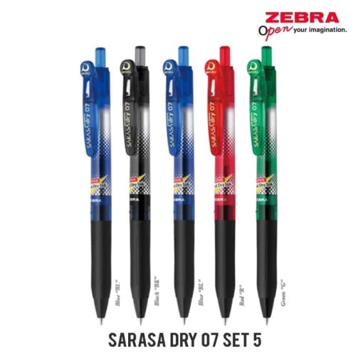 ZEBRA SARASA DRY 07 SET 5