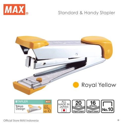 MAX Stapler HD-10 Royal Yellow