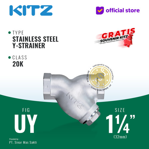 Y-Strainer Stainless KITZ Fig. UY, 1 1/4" - 32A - 32mm , Drat / Screw