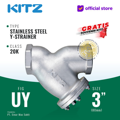 Y-Strainer Stainless KITZ Fig. UY, 3" - 80A - 80mm , Drat / Screw