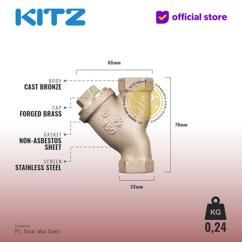 Y Strainer Bronze KITZ Fig. 150 Y , Drat / Screw