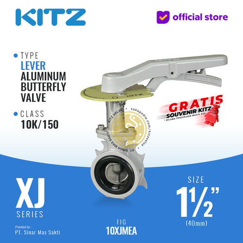 KITZ Aluminum Butterfly Valve Fig. 10XJMEA , 1 1/2" - 40mm , LEVER