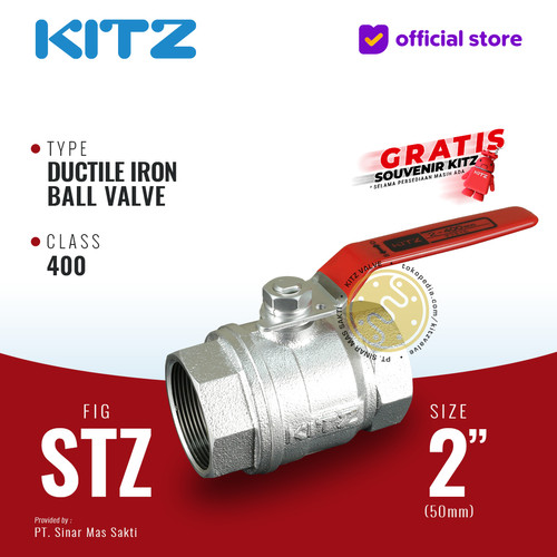 KITZ Ductile Ball Valve Fig. 400 STZ , 2" - 50A - 50mm , Drat Screw