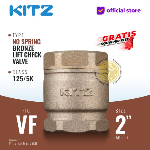 KITZ Tusen Klep Lift Check Valve Fig. 125 VF , 2" - 50A - 50mm , Drat