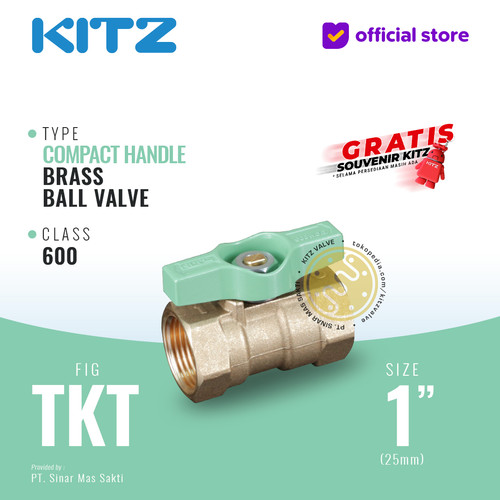 KITZ Compact Ball Valve Fig. 600 TKT, 1" - 25A - 25mm , Drat Screw