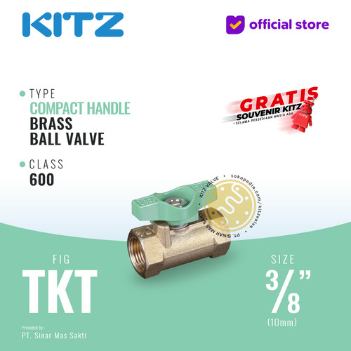 KITZ Compact Ball Valve Fig. 600 TKT, 3/8" - 10A - 10mm , Drat Screw