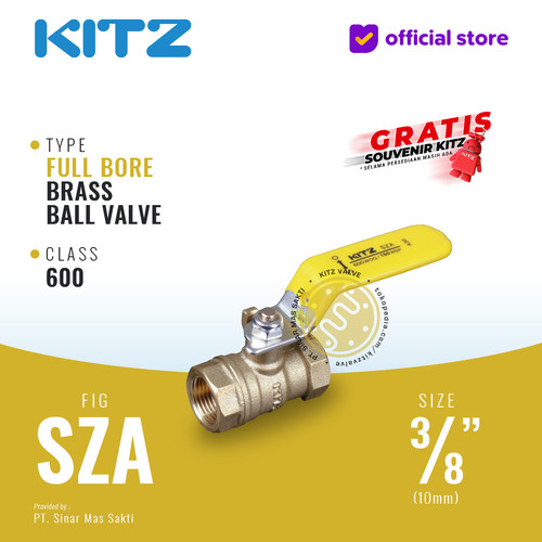 KITZ Full Port Ball Valve Fig. 600 SZA , 3/8" - 10mm , Drat Screw