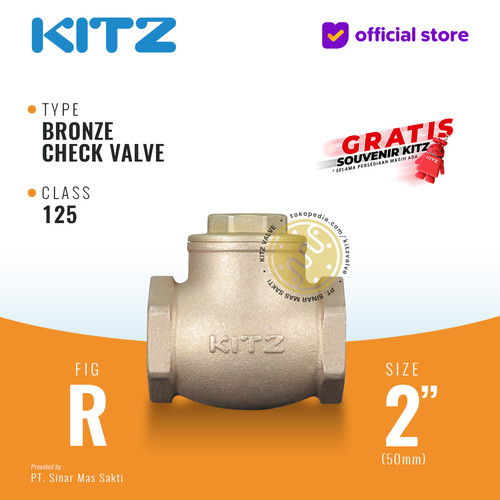 Klep Tabok / Check Valve KITZ Fig. 125 R, 2" - 50mm , Drat / Screw