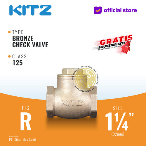 Klep Tabok / Check Valve KITZ Fig. 125 R, 1 1/4" - 32mm , Drat / Screw