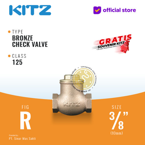 Klep Tabok / Check Valve KITZ Fig. 125 R, 3/8" - 10mm , Drat / Screw