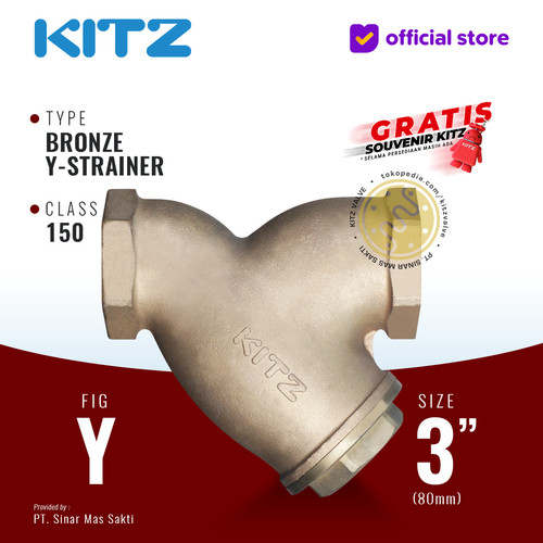 KITZ Bronze Y Strainer Fig. 150 Y, 3" - 80A - 80mm , Drat / Screw