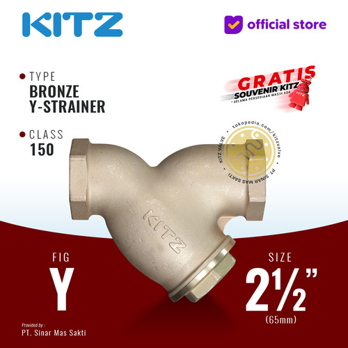 KITZ Bronze Y Strainer Fig. 150 Y, 2 1/2" - 65A - 65mm , Drat / Screw