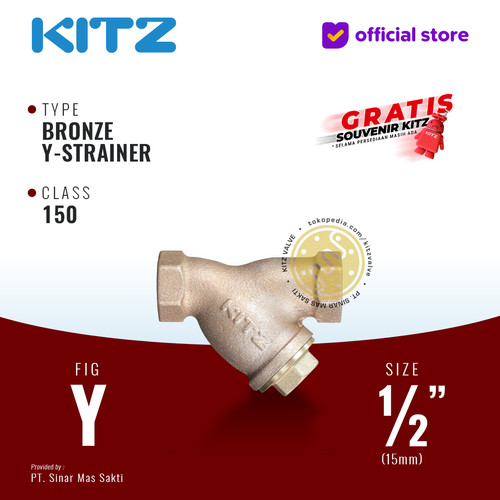 KITZ Bronze Y Strainer Fig. 150 Y, 1/2" - 15A - 15mm , Drat / Screw