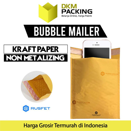 Kemasan Packing Amplop Poly Bubble Mailer / Polymailer MEDIUM RUSFET