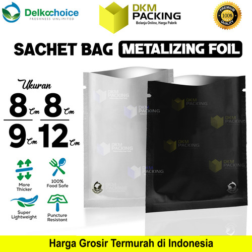 Sachet Bag PREMIUM FOOD GRADE Kemasan Metalizing Foil Delkochoice