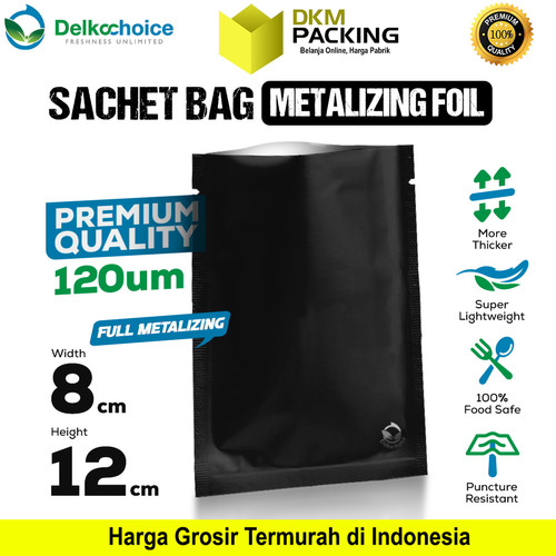 Sachet Bag PREMIUM Metalizing Foil Kemasan FOODGRADE Delkochoice 8x12