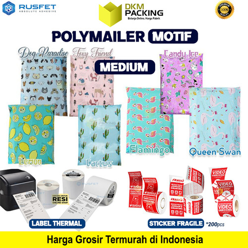 Polymailer MEDIUM Amplop Plastik Packing Sedeng Polimailer / SATUAN