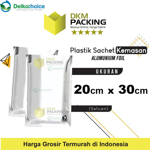 PLASTIK SACHET BAG 20X30CM KEMASAN SASET ALU FULLMETZ FOIL DELKOCHOICE