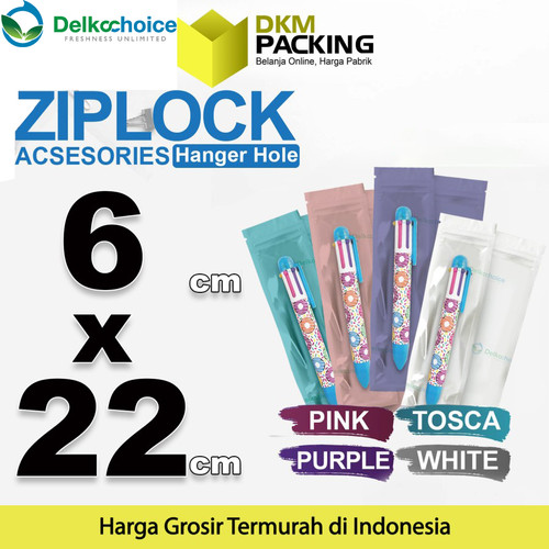 ZIPLOCK BAG AKSESORIS 6x22cm Plastik Klip Kemasan DELKOCHOICE SATUAN