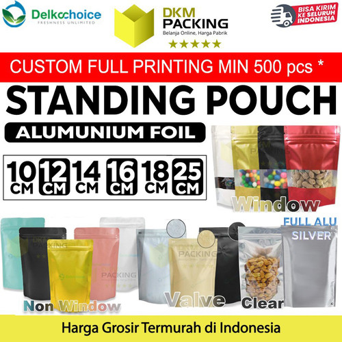 Standing Pouch FOIL VARIAN Plastik Klip Makanan DELKOCHOICE TERMURAH