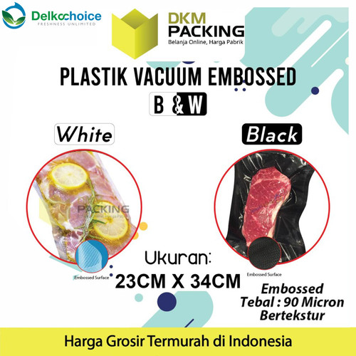 Vacuum Bag Makanan EMBOSS 23x34cm Plastik Vakum BINTIK PREMIUM MURAH