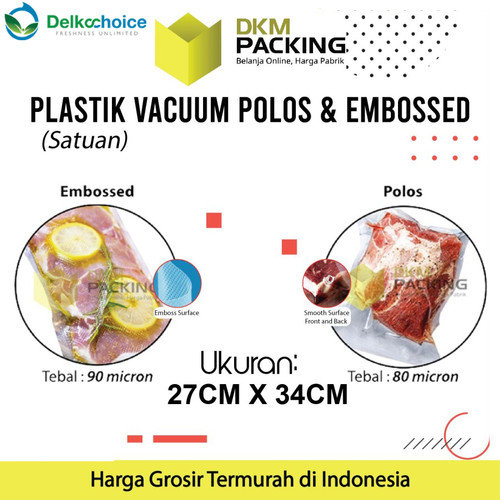 Vacuum Bag Makanan 27x34cm Plastik Vakum DELKOCHOICE PREMIUM TERMURAH