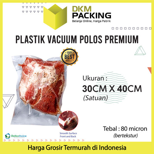 Vacuum Bag Makanan 30x40cm POLOS Plastik Vakum SMOOTH DELKOCHOICE