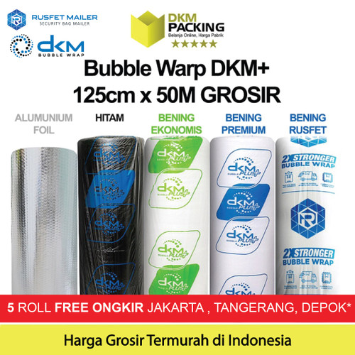 Plastik Bubble Wrap 125cm x 50m DKM PLUS Bubblewrap ROLL KARGO