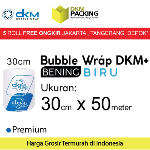 Plastik Bubble Wrap Bening 30cm x 50m Bubblewrap DKM PLUS / ROLL