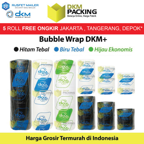 Plastik Bubble Wrap 50 Meter Bubblewrap DKM PLUS TERMURAH / ROLL