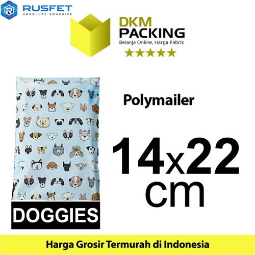 Polymailer 14x22cm Polimailer Amplop Plastik Packing Dog / SATUAN