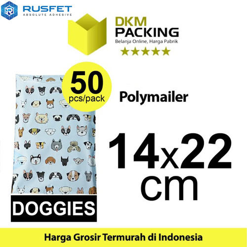 Polymailer 14x22cm Polimailer Amplop Plastik Packing Motif Dog /PACK