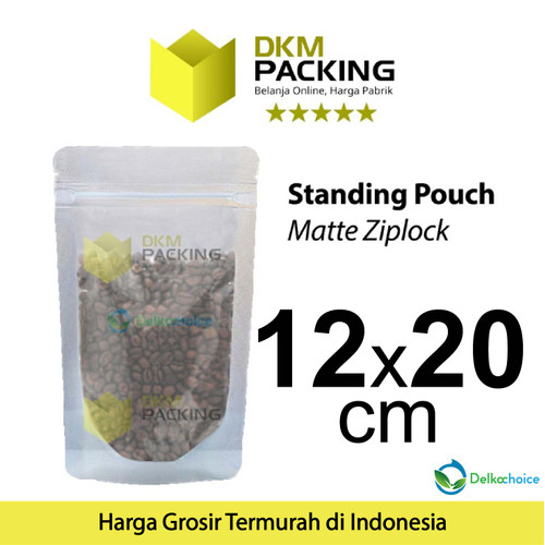 Standing Pouch Matte Ziplock Plastik Klip Kemasan Sealer Makanan