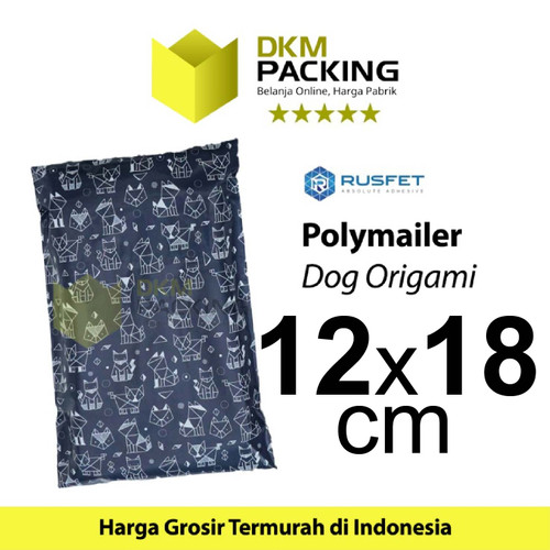 Amplop Plastik Packing Polimailer Polymailer Dog Origami /SATUAN