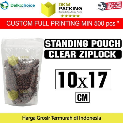 Standing Pouch Clear 10x17 Plastik Klip Bening Ziplock Sealer Makanan