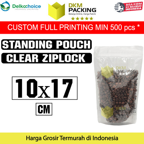 Plastik Klip Bening 10x17 Standing Pouch Clear Ziplock Sealer Makanan