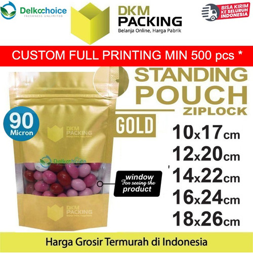 Plastik Klip Standing Pouch Window Ziplock Sealer Makanan Varian