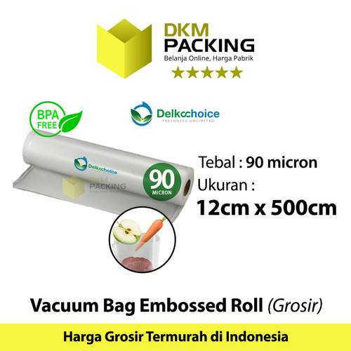 Plastik Vacuum Emboss Roll 12cm x 500cm Vakum Embossed Roll /SATUAN