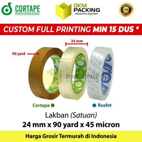 Lakban 24mm x 90yard Plakban Isolasi OPP Tape TERMURAH /SATUAN