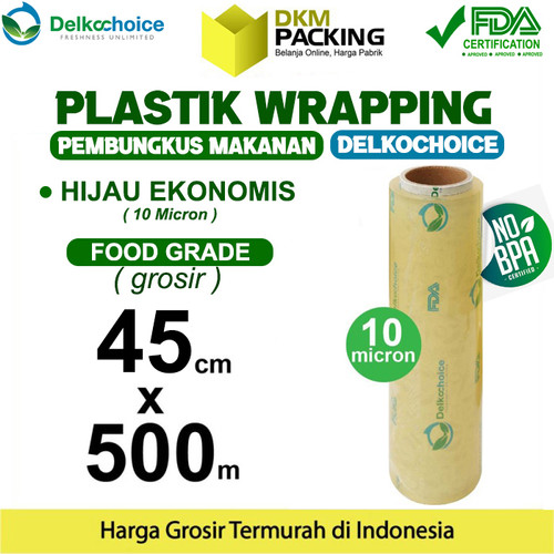 Plastik Cling Wrap 45cm x 500m FOOD GRADE HIJAU Food Wrapping /SATUAN