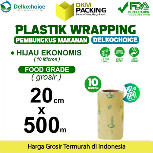 Plastik Cling Wrap 20cm x 500m FOOD GRADE HIJAU Food Wrapping /SATUAN